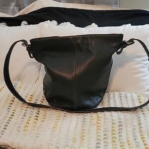 Tignanello Black Leather Shoulder Bag